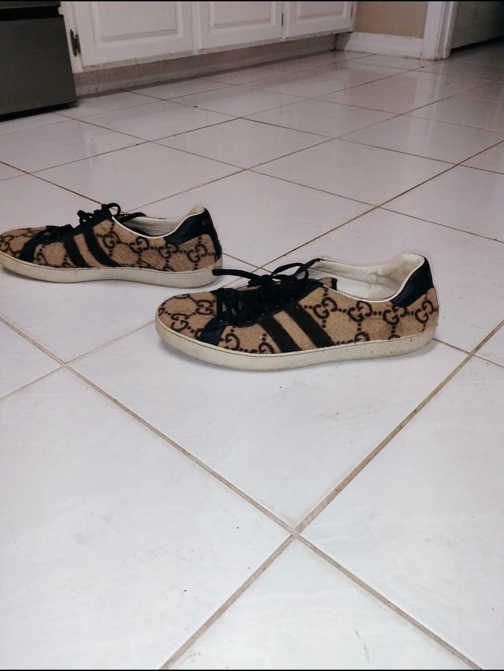 Gucci GG Wool Ace Sneakers